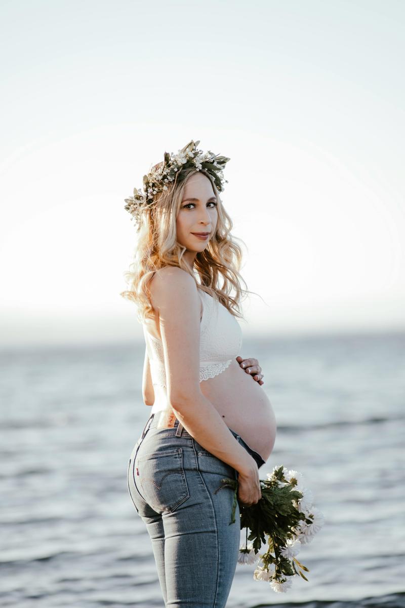 pregnant beach